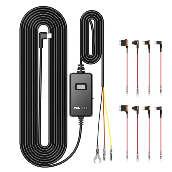 Vantrue Hardwire Kit with LCD Screen Type C(12V–24V) Low Voltage Protection for N4(S)/N4 Pro(S)/N5(S)/N2X/E1 Pro/E360/ACE/E1 Lite/E2/S1 Pro(MAX)