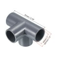 thumbnail image 2 of Uxcell 4 Way Elbow Pipe Fittings Pack Joint Coupling Pipe Adapter, Gray 1" 8, 2 of 5