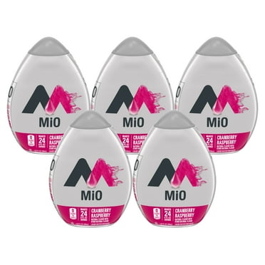 MiO Cranberry Raspberry Liquid Water Enhancer , Caffeine Free, 1.62 fl oz Bottle (Pack-5)