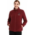 thumbnail image 4 of Venustas Women's Fleece Heated Jacket with Battery Pack 7.4V, Soft Lightweight Heated Coat for Outdoor (Burgundy,M), 4 of 6