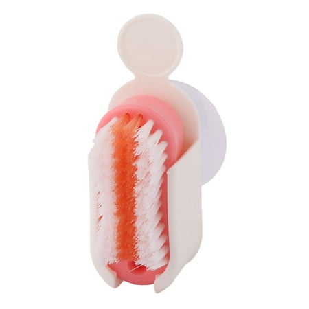 

Washroom Washbasin Nail Cleaning Tool Scrubbing Brush Suction Cup Holder