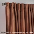 thumbnail image 3 of 3S BROTHERS Solid Linen Look Curtains Drapes Home Decorative Set of 2 Panels Linen Window Curtains Hanging Back Tap & Rod Pocket Nursery Room Bedroom Office - Brick 52"x63" Each, 3 of 7