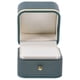 thumbnail image 3 of Square Ring Bearer Box Classic Appearance Jewelry Display Dark Green Golden Border Pu Lint 1Pack, 3 of 4