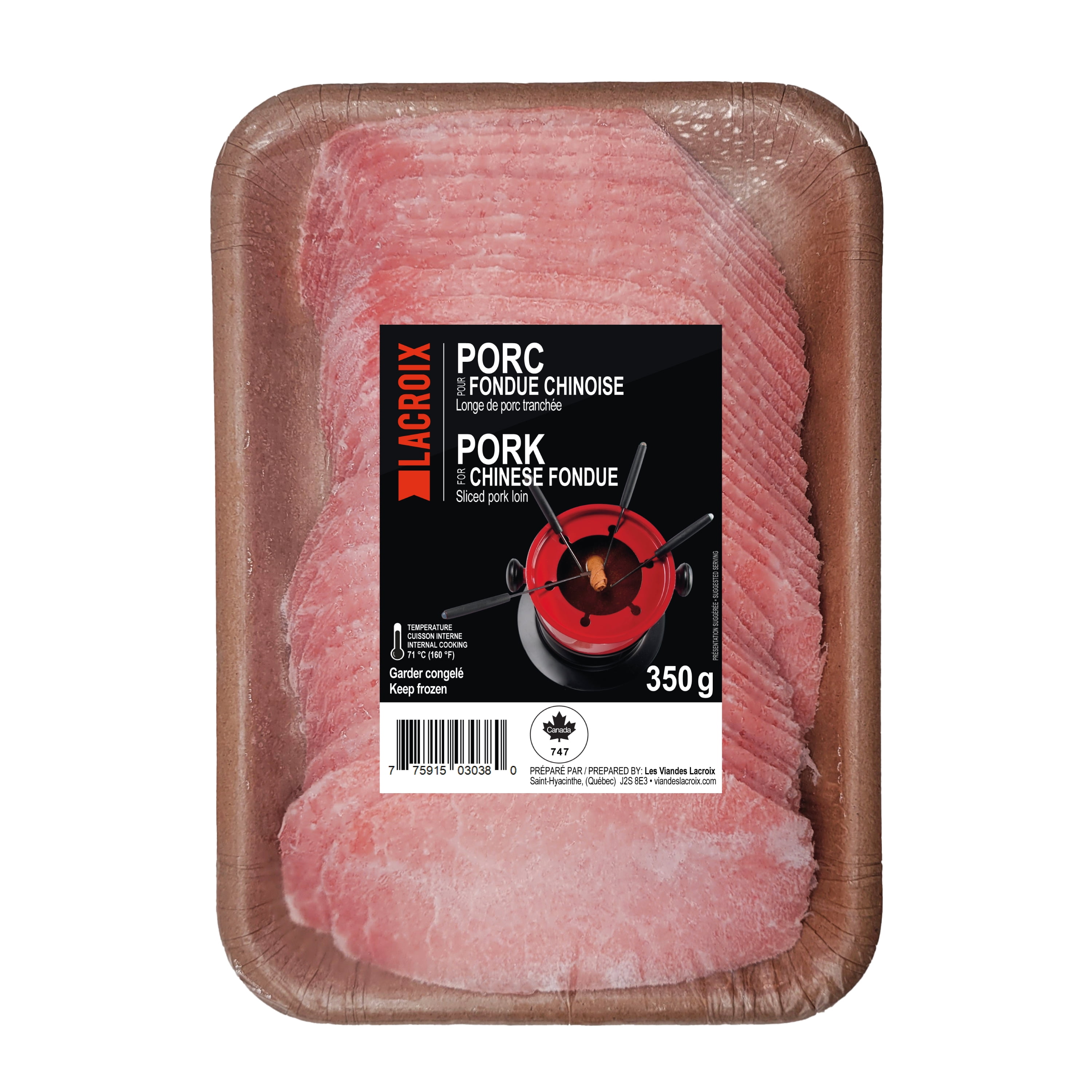 Pork For Chinese Fondue, Pork fondue