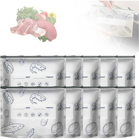 Reusable Aluminum Foil Sealable Storage Bags, Upgrade Reusable Food Storage and Preservation Slider Bags with a Stand-Up Bottom Design Preservations Bags for Kitchen (S(7.87 * 5.11in), 10pcs)
