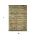thumbnail image 3 of HomeRoots 618275 5 x 8 ft. Fern Green & Taupe Abstract Washable Indoor & Outdoor Rectangle Area Rug, 3 of 5