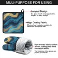thumbnail image 7 of Blue Marble Gold Wave Pattern Kitchen Oven Mitt and Pot Holder Sets 4 Pcs for Baking, Cooking and Grilling, Heat Resistant Up To 392 °F, 7 of 7