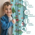 thumbnail image 3 of Blackout Kids Curtains,Blue Christmas Dinosaurs Snowmen Pattern Childrens Insulated Curtains Set Of 2,Bedroom Essentials,Toddler Room Decor 42"x63", 3 of 5