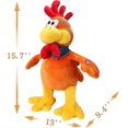 thumbnail image 4 of Musical Squawking Chicken Stuffed Animal Walking Singing Waving Rooster Fun Electronic Interactive Animation Plush Toys Gifts For Kids, 4 of 5