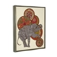 thumbnail image 5 of Stupell Industries Elephant & Ball Detailed Mandala Fractals Floral Shapes Graphic Art Luster Gray Floating Framed Canvas Print Wall Art, Design by Valentina Harper, 5 of 5