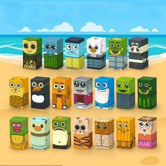 AI Italian Brainrot Magnetic Blocks 20 Character Full Set Magnetic Building Blocks Toy Construction Game (40pcs)