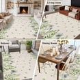 thumbnail image 5 of 8x10 Area Rugs for Living Room, Farmhouse Botancial Non Slip Area Rugs for Kitchen Bedroom Entryway, Pastoral Daisy Leaves Rustic Burlap Washable Carpet Runner Rug Floor Mats for Bedroom Home Decor, 5 of 8