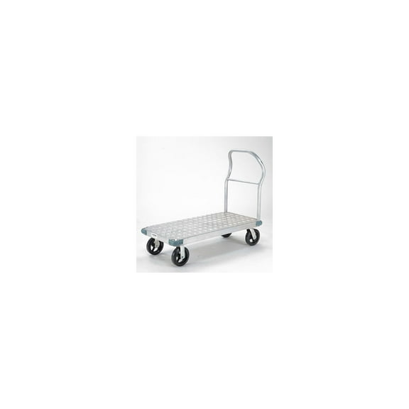 Platform Truck - Aluminum Diamond Deck, 56 x 42, 2400 Lb. Capacity, 8" Rubber Casters