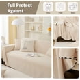 thumbnail image 3 of Queilt 180 x 230cm Beige Multifunction Large Size Sofa Throw, 2 Seater Sofa Cover, Reversible Sofa Cover Multipurpose Sofa Throw, Large Blanket for Double Bed, 3 of 5