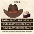 thumbnail image 4 of Gresahom Personalized Boys Cowboy Hats for Kids Ages 2-8, Leather Hatband Coffee Toddler Cowboy Hat, Western Cowgirl Hat for Girls(Children (52-54cm)), 4 of 7