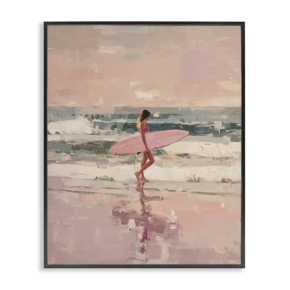 Stupell Industries Rider Of The Waves Black Framed Giclee Art, design by Svetlana Aleynikova