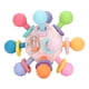 thumbnail image 2 of Juguete sensorial para la dentición del bebé, actividades de agarre, colores brillantes, silicona, alivia las encías, pelota para masticar, sonajero, mordedores rosa, 2 of 14