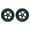 Pentagram Wheel Hub, variant on yotijay 1 Pair Balance Bike Replacement Wheels Lightweight Black Non Inflatable Training Pentagram Wheel Hub