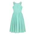 thumbnail image 2 of CHICTRY Little Girls Chiffon Flower Girl Dress Rhinestones Birthday Party Dress,Sizes 4-16 Mint Green 10, 2 of 7