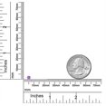 thumbnail image 4 of Minimaliste Petite Zircon Cubique Violet Simulé Améthyste CZ Hélice Ronde Cartilage Lobe d'Oreille Perçage Daith Rond Solitaire 1 Pce Boucle d'Oreille Véritable Or Jaune 14K Vis Arrière 3MM, 4 of 5