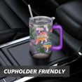 thumbnail image 7 of 40 oz Tumbler Mushroom with Handle Stainless Steel Travel Coffee Mug SpillProof Travel Cups Car Cup Holder Friendly for Travel Commuting, 7 of 7