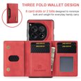 thumbnail image 4 of Feishell Case for OnePlus 12,Premium PU Leather Magnetic Detachable 2-In-1 Card Pocket Back Flip ID Credit Card Slots Kickstand Shockproof Business Slim Phone Case,Red, 4 of 10