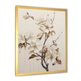 thumbnail image 4 of Designart "Beige Apple Blossom Minimalism" Apple Blossom Picture Framed Wall Art Living Room, 4 of 5