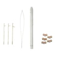 thumbnail image 1 of 1 Unids Extensión Del cabellero Loop Threader Herramientas De Elaboración + 5 Unids Rhinestone Metal Alloy Spacer Beads Tubos shamjiam Perlas de pelo rastas, 1 of 9