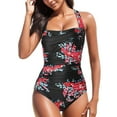 thumbnail image 1 of 2025 Femmes Rehausseur Rouge et Jaune Bikini Rembourré Maillot de Bain Monokini, 1 of 4