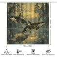 thumbnail image 2 of 4Pcs Moon Orcas Shower Curtain Set with Toilet Lid Cover U-Shaped Mat and Non-Slip Rugs, Retro Night Star Forest Whale Shower Curtain Bathroom Decor Set, 72" x 72", 2 of 8