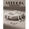thumbnail image 6 of VEEDOFA 4-Pair Silver Earrings Set for Women, CZ Huggie Hoops & Studs, Silver Plated, 6 of 6