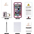 thumbnail image 5 of CellEver Waterproof Case for iPhone SE 2020 / iPhone 8 / iPhone 7, Clear Waterproof IP68 Certified Full Body Sealed Protective Transparent Cover KZ (Pink), 5 of 7