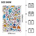 thumbnail image 2 of FORMRS 1-Subject Spiral Notebook 8" x 5" College Ruled 60 Refillable Sheet A5 Hard Cover, 2 Pack, Doodle Pattern, 2 of 7