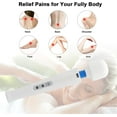 thumbnail image 3 of Personal Cordless Wand Massager with 10 Powerful Vibrations, Happon Handheld Electric Back Massager Wand for Deep Full Body Massage and Pain Relief White, 3 of 6