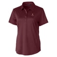 thumbnail image 2 of Women's Cutter & Buck Burgundy Harvard Crimson Prospect Textured Stretch Polo, 2 of 3