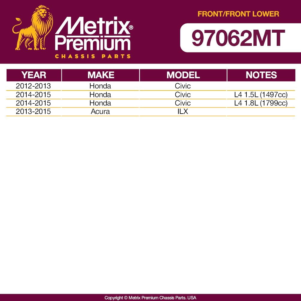 Metrix Premium Chassis Parts - 4 PC L/R Front Sway Bar Stabilizer End Link & L/R Front Lower Ball Joint Kit Fits 12-15 Honda Civic, 13-15 Acura ILX, Replacement K750605 K750604 K500234