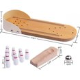 thumbnail image 2 of Mini Bowling Set Desktop Bowling Game-Mini Arcade Board Game Wooden Board Game-Decompression Toys, 2 of 5