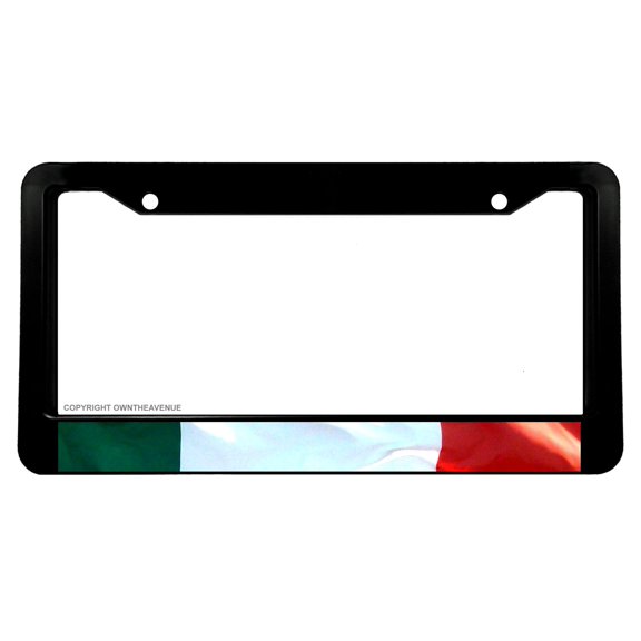 Italy Italian Flag Wavey Racing Drifting Euro License Plate Frame