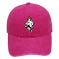 thumbnail image 2 of LIZUOJUN Baseball Cap for Men and Women Halloween Skateboard Ghost Embroidered Hat Washed Vintage Adjustable Soft Cotton Street Style Casual Hat, A, 2 of 4