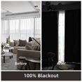 thumbnail image 2 of Cortinas opacas FEBSIXTH, 100% opacas, 213 x 137 cm, color chocolate, 2 of 7