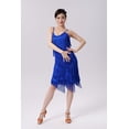 thumbnail image 1 of Vestido de baile latino para adultos, con lentejuelas y borlas, para primavera, para baile, fiesta, actuación en el escenario, vestido de competición, 1 of 2