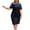Navy, variant on Oplxuo Women's Sequin Bodycon Cocktail Party Dress Elegant Short Sleeve Going Out Sparkly Mother of The Bride Midi Dresses