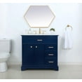 thumbnail image 4 of Elegant Decor Americana 36" Wood Single Bathroom Vanity in Brown Teak, 4 of 7