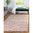 thumbnail image 4 of Unique Loom Trellis Shag Collection Area Rug - Ruth (10' x 13' Rectangle Light Pink/Ivory), 4 of 11