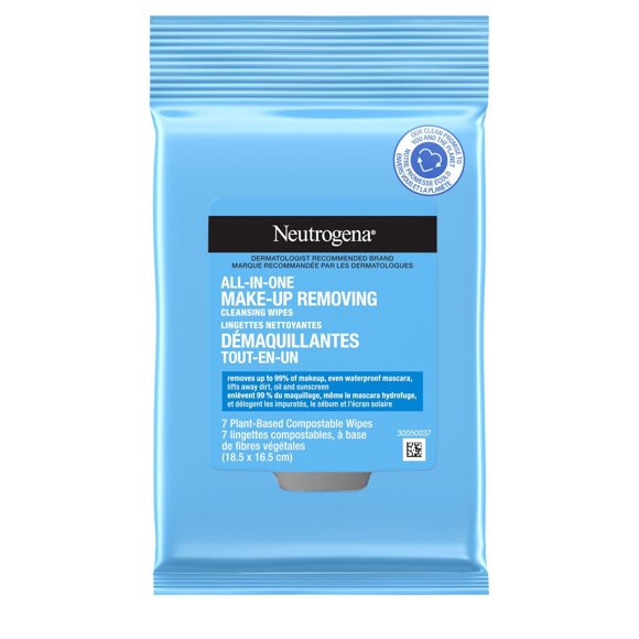 Neutrogena All-in-One Makeup Removing Cleansing Wipes, Eye Makeup Remover