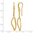 thumbnail image 2 of 14k Yellow Gold Polished Solid Fancy Contemporary Link Long Drop Dangle Earrings 50.8x10mm Wide Dangle Earring for Women, 2 of 2