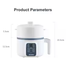 thumbnail image 2 of Mini Smart Electric Cooker, 1.7L Double-Layer Multi-Functional Hot Pot and Pressure Cooker for Home Kitchen, 2 of 8