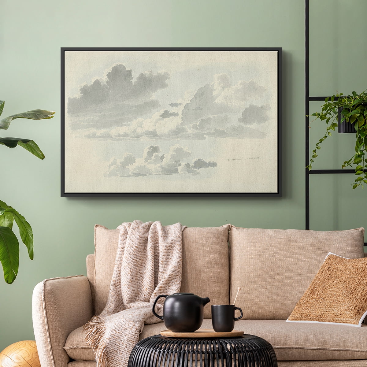 Vintage Landscape-CCCLXVIII By Wexford Home Framed in Black Wood Gallery Wrapped Canvas 25 in. x 37 in.