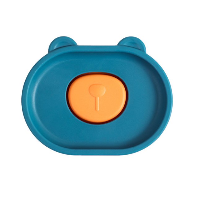 Cartoon Bear Soap Box Double-Layer Draining Soap Storage Holder for Bathroom