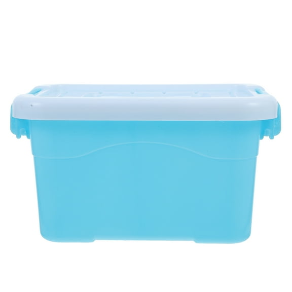 FRCOLOR Plastic Storage Box With Lid And Handle Kids Toy Box Small Storage Bin Organizing Box Indoor Storage Bin Kids Toy Organizer